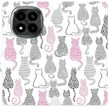 Flipové pouzdro Mobiwear - Xiaomi Redmi Note 14 Pro Plus 5G - MX01S Kočičí zádíčka (Knížkové flip pouzdro, obal, kryt na mobil Xiaomi Redmi Note 14 Pro Plus 5G - MX01S Kočičí zádíčka, materiál Umělá kůže + TPU - ochrana 360°, stojánek, silikonová vanička,