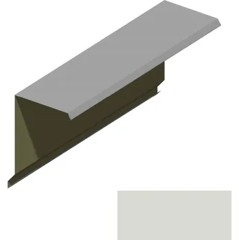 Střecha Ukončení pultové střechy RS360A-75 SP&nbsp;25 s okapnicí RAL 9002 šedobílá