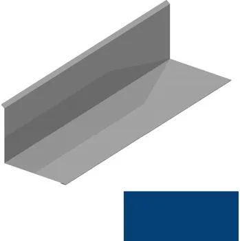 Střešní lemovaní Lemování ke zdi rovnoběžné s okapem RS250S-105 SP 25 RAL 5010 modrá