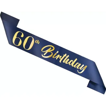 Party dekorace Šerpa 60th Birthday - tmavě modrá
