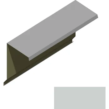 Ukončení pultové střechy RS360A-60 SP 25 s okapnicí RAL 9006 stříbrná