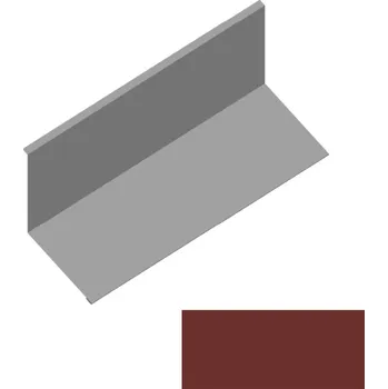 Střešní lemovaní Lemování ke zdi rovnoběžné s okapem RS250S-135 PU 50 MAX MR539 cihlově hnědá