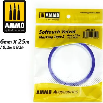 RC vybavení Softouch Velvet Maskovací páska #2 (6 mm x 25 m)