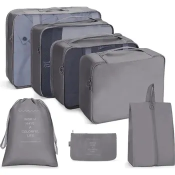Household 7dílná cestovní sada na oblečení a kosmetiku TRAVEL / Grey