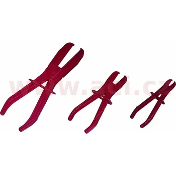 Nářadí na motocykly sada svěrek na gumové hadice, plast, 3 ks