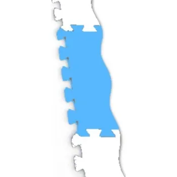 Pěnový koberec EVA kraj vlna modrý Toyformat - Malý Génius krajvlbl