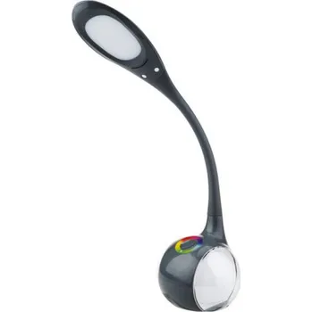 Lampička NILSEN LED stolní lampa MAGIC dotyková, stmívatelná, 7W, barev.podsvícení, šedá US012E