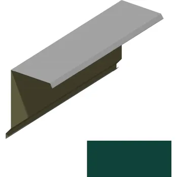 Ukončení pultové střechy RS360A-75 SP 25 s okapnicí RAL 6005 zelená