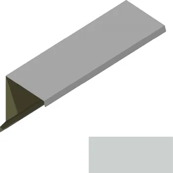 Ukončení pultové střechy RS312A-60 SP&nbsp;25 s okapnicí RAL 9006 stříbrná