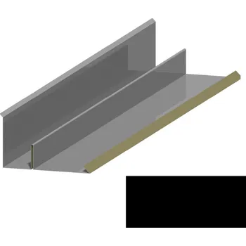 Střešní lemovaní Lemování ke zdi boční RS416BD SP 25 RAL 9005 černá