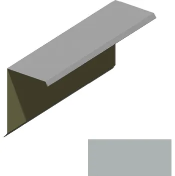 Ukončení pultové střechy RS360S-75 SP 25 RAL 9007 tmavě stříbrná