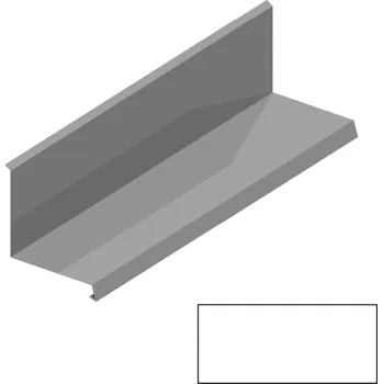 Střešní lemovaní Lemování ke zdi rovnoběžné s okapem RS250Q-105 SP 25 s okapnicí RAL 9010 bílá