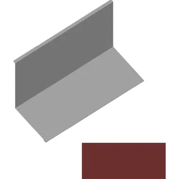 Střešní lemovaní Lemování ke zdi rovnoběžné s okapem RS312S-135 PU 50 MAX MR539 cihlově hnědá