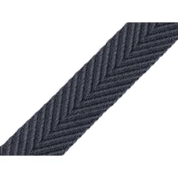 Oboustranný popruh šíře 38 mm, barva 1 šedá tmavá