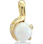 Lillian Vassago Zlatý přívěsek s opalitem a zirkony LLV31-WOYP002