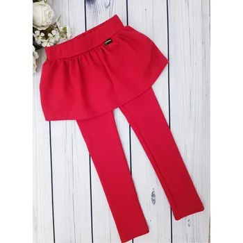 Dívčí legíny Kulišárny Dětské legíny RIB RED se sukýnkou Varianta: Dlouhé nohavice, VELIKOST: 62(1-3 měsíc)