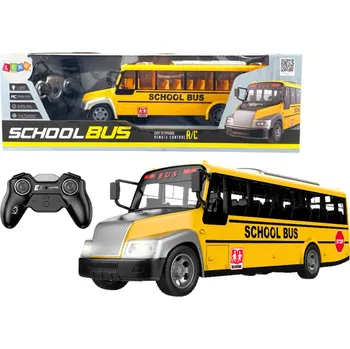 RC model auta LEAN Toys RC americký školní autobus se světly - žlutý