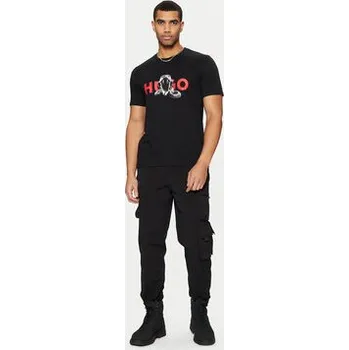 HUGO T-Shirt Deyladec 50530607 Černá Regular Fit S