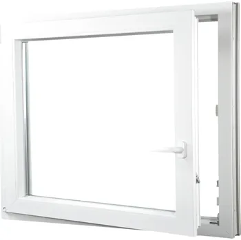 Okno ALUPLAST Plastové okno jednokřídlo bílé 70x60 Otvírání: Levé, Zasklení: Dvojsklo Ug= 1,1