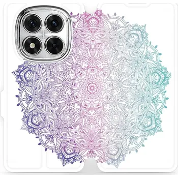 Pouzdro na mobilní telefon Flipové pouzdro Mobiwear - Xiaomi Redmi Note 14 Pro 5G - M008S Mandala (Knížkové flip pouzdro, obal, kryt na mobil Xiaomi Redmi Note 14 Pro 5G - M008S Mandala, materiál Umělá kůže + TPU - ochrana 360°, stojánek, silikonová vanička, magnetické zavírání)