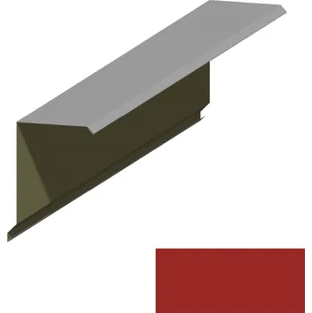 Střecha Lemování okraje RS360Q SP&nbsp;25 s okapnicí RAL 3000 červená