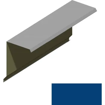 Ukončení pultové střechy RS360A-75 SP 25 s okapnicí RAL 5010 modrá