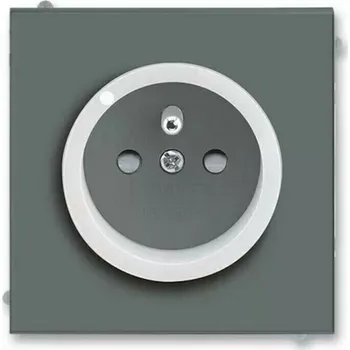 Elektrická zásuvka Zásuvka 230 V jednonásobná ABB Neo IP 40 s optickou signalizací grafitová/ledová bílá