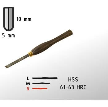 Pracovní nůž 10mm hladicí nůž (skew) GURTOOL s rukojetí (malý s rovným ostřím) 10mm Skew Chisel (Small Size)
