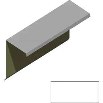 Ukončení pultové střechy RS360S-60 SP 25 RAL 9010 bílá