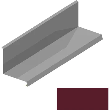 Střešní lemovaní Lemování ke zdi rovnoběžné s okapem RS250Q-105 SP 25 s okapnicí RAL 3005 vínová