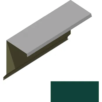 Střecha Ukončení pultové střechy RS360A-60 SP&nbsp;25 s okapnicí RAL 6005 zelená