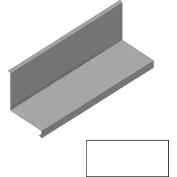Střešní lemovaní Lemování ke zdi rovnoběžné s okapem RS250Q-120 SP 25 s okapnicí RAL 9010 bílá