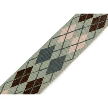 Oboustranný popruh šíře 50 mm, barva 1 zelená šalvěj světlá