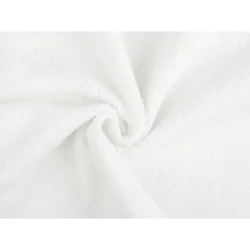 Teddy plyšová látka, barva 1 (1) (245 g/m²) bílá mléčná