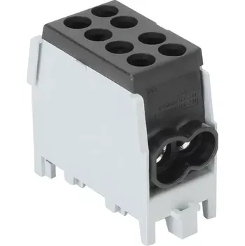 Tracon FLECU-25-16-2F Rozvodná svorka odbočná,na DINlištu, černá (Tracon FLECU-25-16-2F)