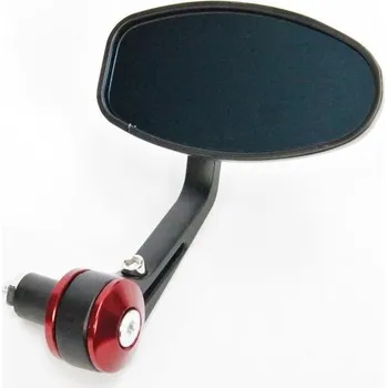 Zrcátko pro motocykl Ostatní Zrcátko do řídítek UNI L / P (Alu. černý držák - červvená zátka)