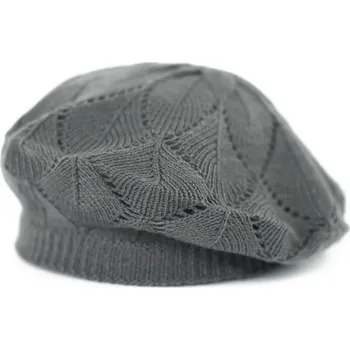 Čepice Dámský pletený baret Liliana Tmavě šedý Artofpolo 97k-cube