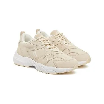 Dámská móda Sneakersy Calvin Klein Jeans Retro Tennis Low Mg Mix Media Wn YW0YW01639 Écru 40