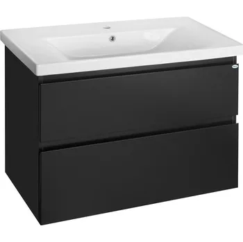 Koupelnový nábytek Altair umyvadlová skříňka 86,5x60x45cm, černá mat AI690