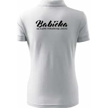 Babička - nejlepší poradkyně chovu - Polokošile dámská Pique Polo - XS ( Bílá )