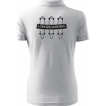 3 longboardy - Polokošile dámská Pique Polo - XS ( Bílá )