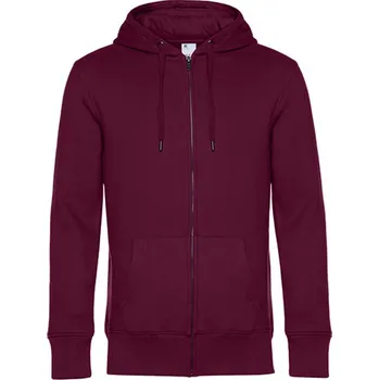 Pánská mikina B&amp;C Unisex mikina na zip WU03K Dark Cherry L