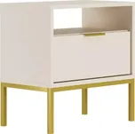 Noční stolek Austin kašmír/zlatý