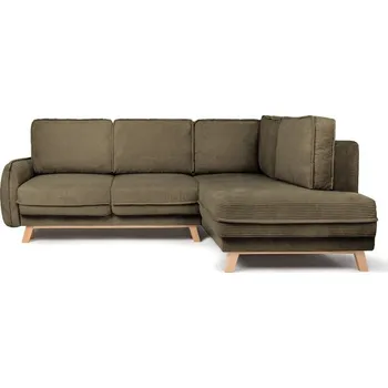 Pohovka Zelená manšestrová rozkládací rohová pohovka (pravý roh) Tori – Bonami Selection ID_1690192