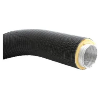 Ventilační potrubí Ohebné hliníkové potrubí ČERNÉ izolované pr. 100 mm délka 0,75 m