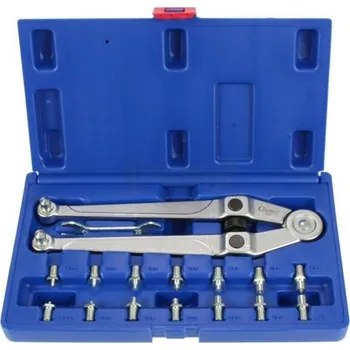 Klíč Triumf 100-00777 - Klíč stavitelný na matice s otvory a napínací kladky, výměnné hroty, 9-dílů