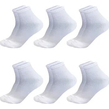Dámské ponožky PESAIL Dámské bambusové kotníkové ponožky xw2601 6 páry Barva: Bílá, Velikost: 35-38