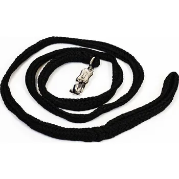 ManMat vodítko pro koně PLETENÉ s PANIC karabinou - černé