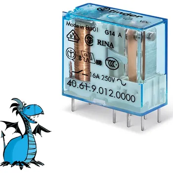 Relé FINDER Relé 40.61.9.012.1000, 1P/16A, 12V DC 406190121000