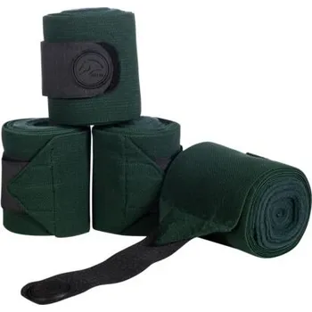 Koňské kamaše Bandáže Combo HKM, 4 ks, 2/3 m, tmavě zelená, 300 cm